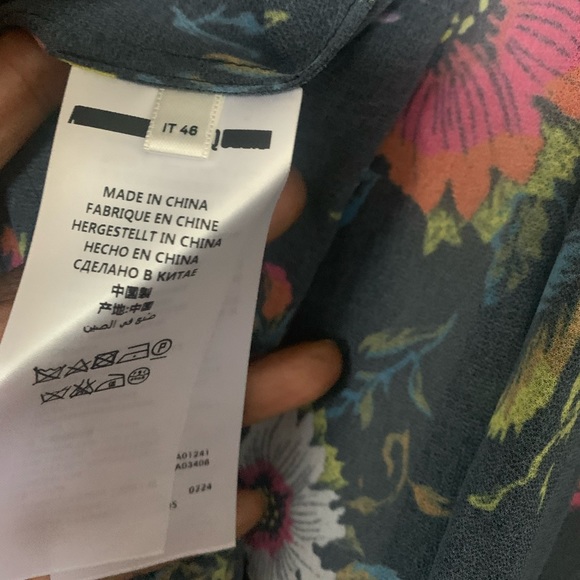 NWT Alexander McQueen sheer Floral long sleeve top size IT 46/ US L - Picture 4 of 9